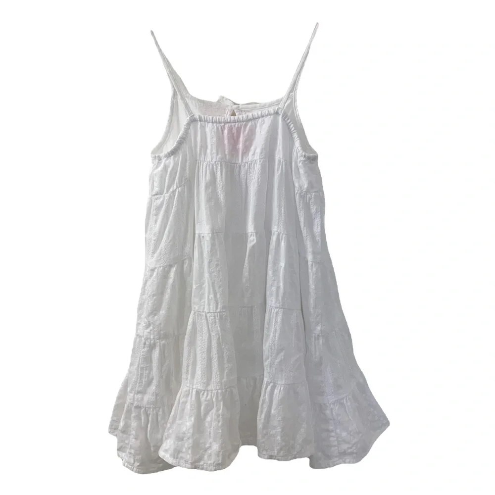 Joe Fresh White Cotton Sundress Eyelet Lace Embroidered Lined Size 3 - Picture 2 of 13